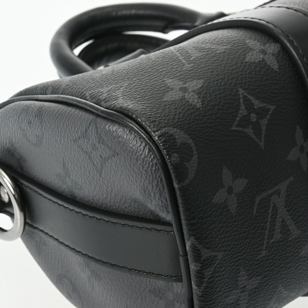 Louis Vuitton Monogram Eclipse Black Keepall Bandouliere Canvas Handbag - Picture 9 of 11
